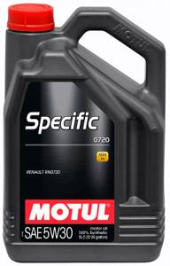 MOTUL SPECIFIC RN 0720 5W30 5л., для диз. RENAULT с DPF, масло моторное синтетика